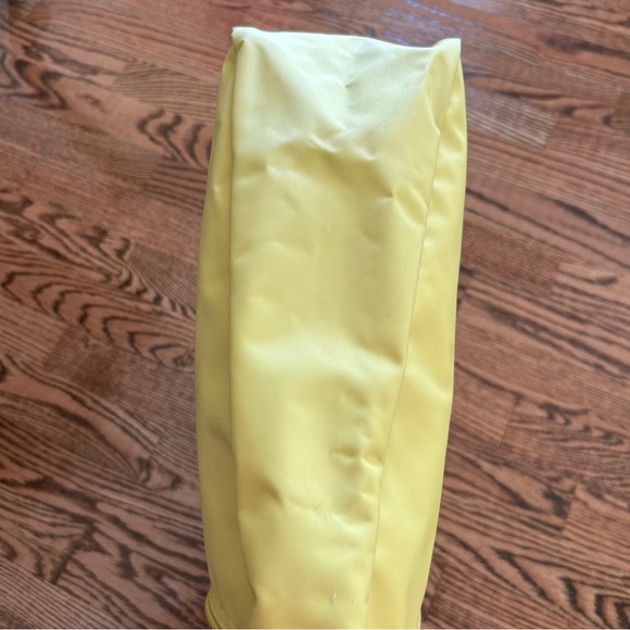 Longchamp Le Pliage yellow shoulder crossbody hobo satchel purse bag gold accent - Picture 4 of 12